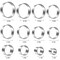 12 Pieces Bistcuit Cookie Cutters Circle Pastry Cutters Round Donut Ring Molds for Baking for Pastries Doughs Doughnuts